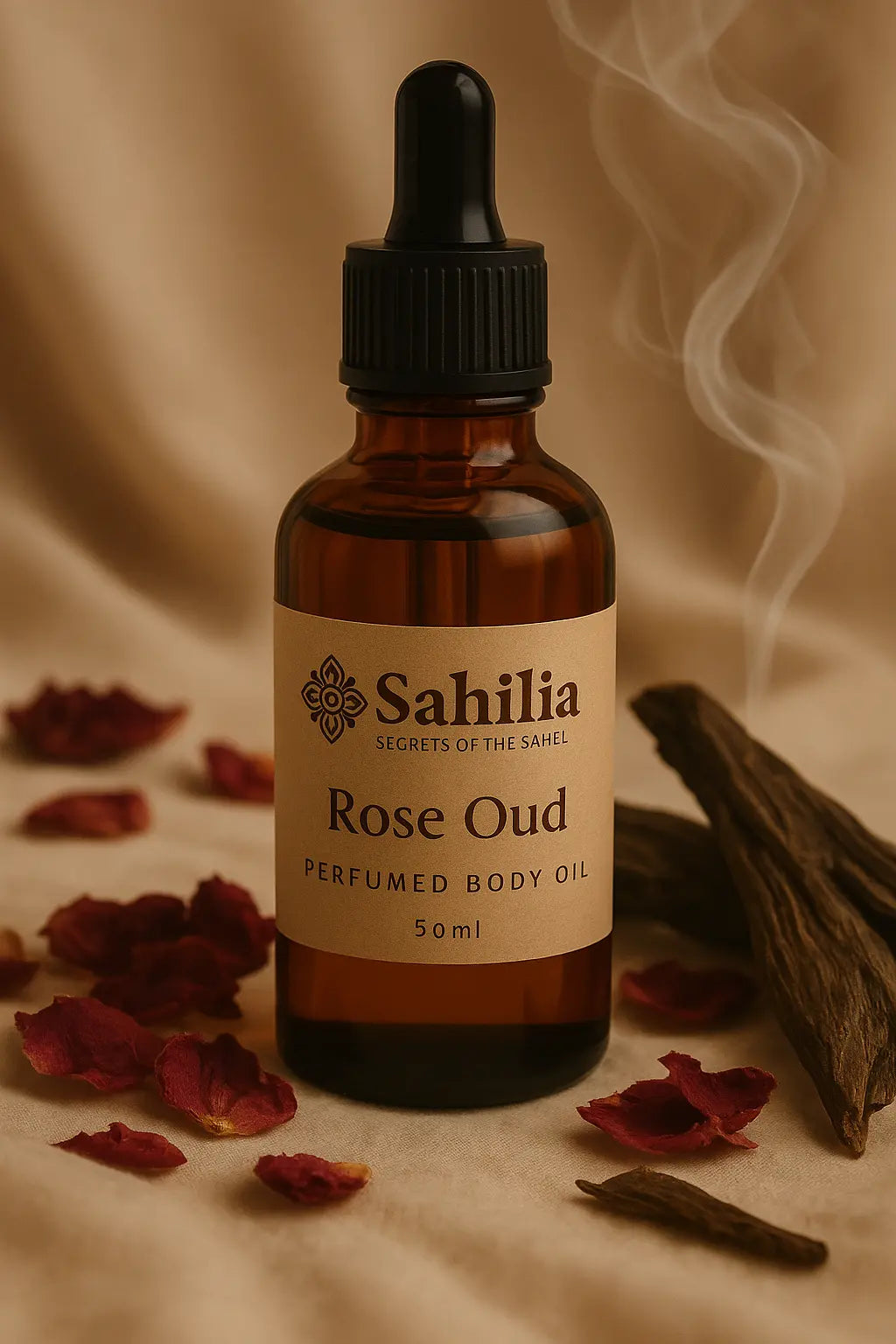 Limited Edition – Rose Oud Perfumed Body Oil (50ml) - Sahilia