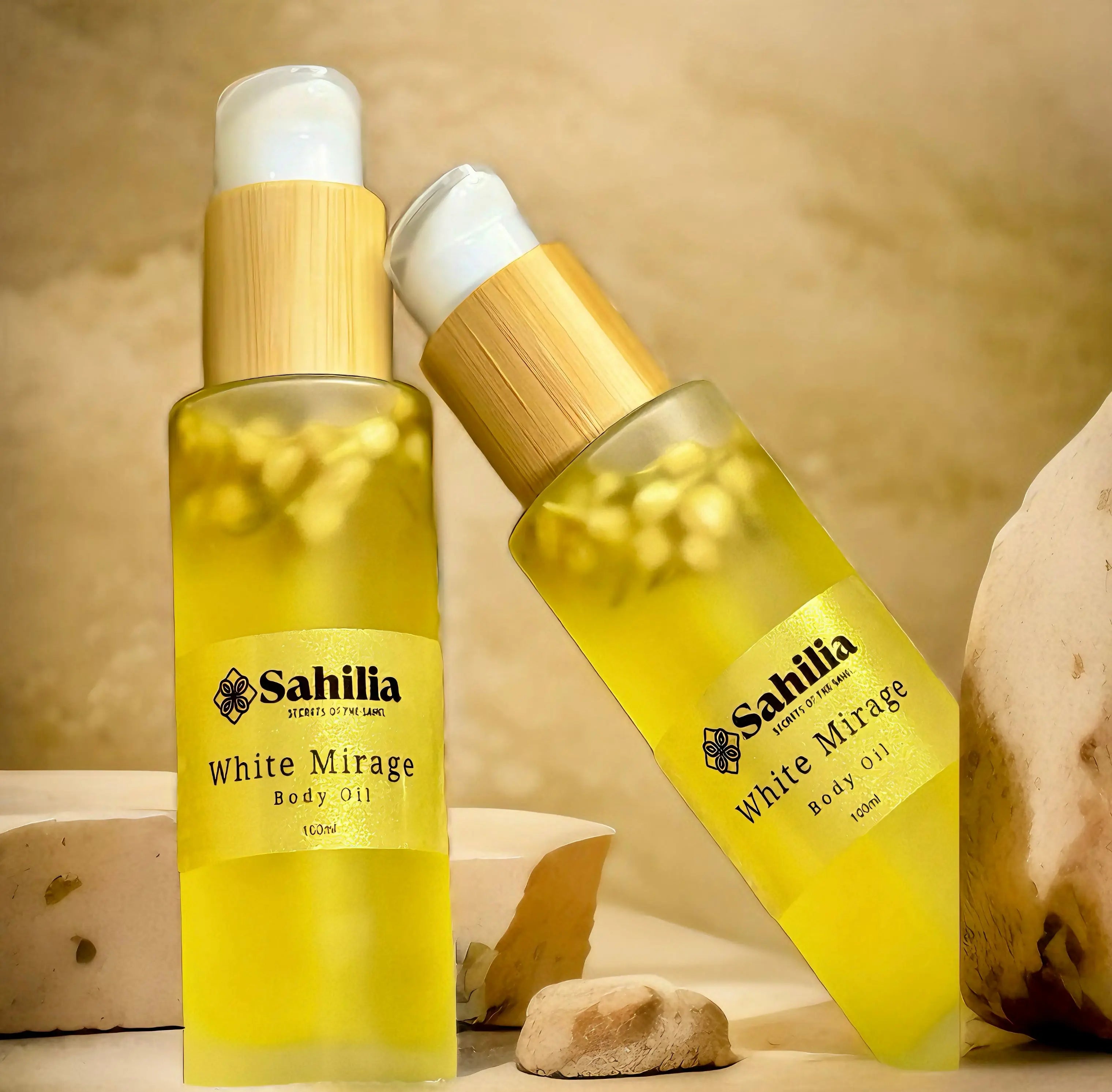 White Mirage Body Oil – Nourishing Floral Body Oil with Jojoba & Vitamin E Sahilia